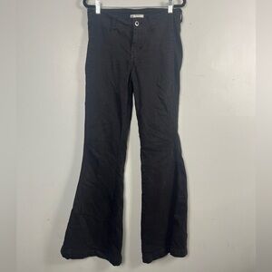 Free people black flare wide bell bottom size 28 stretchy jeans